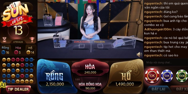 Rồng Hổ Sunwin: Sân Chơi Đẳng Cấp Cho Người Yêu Casino 2 Đa dạng bàn với nhiều mức cược khác nhau dành cho người chơi